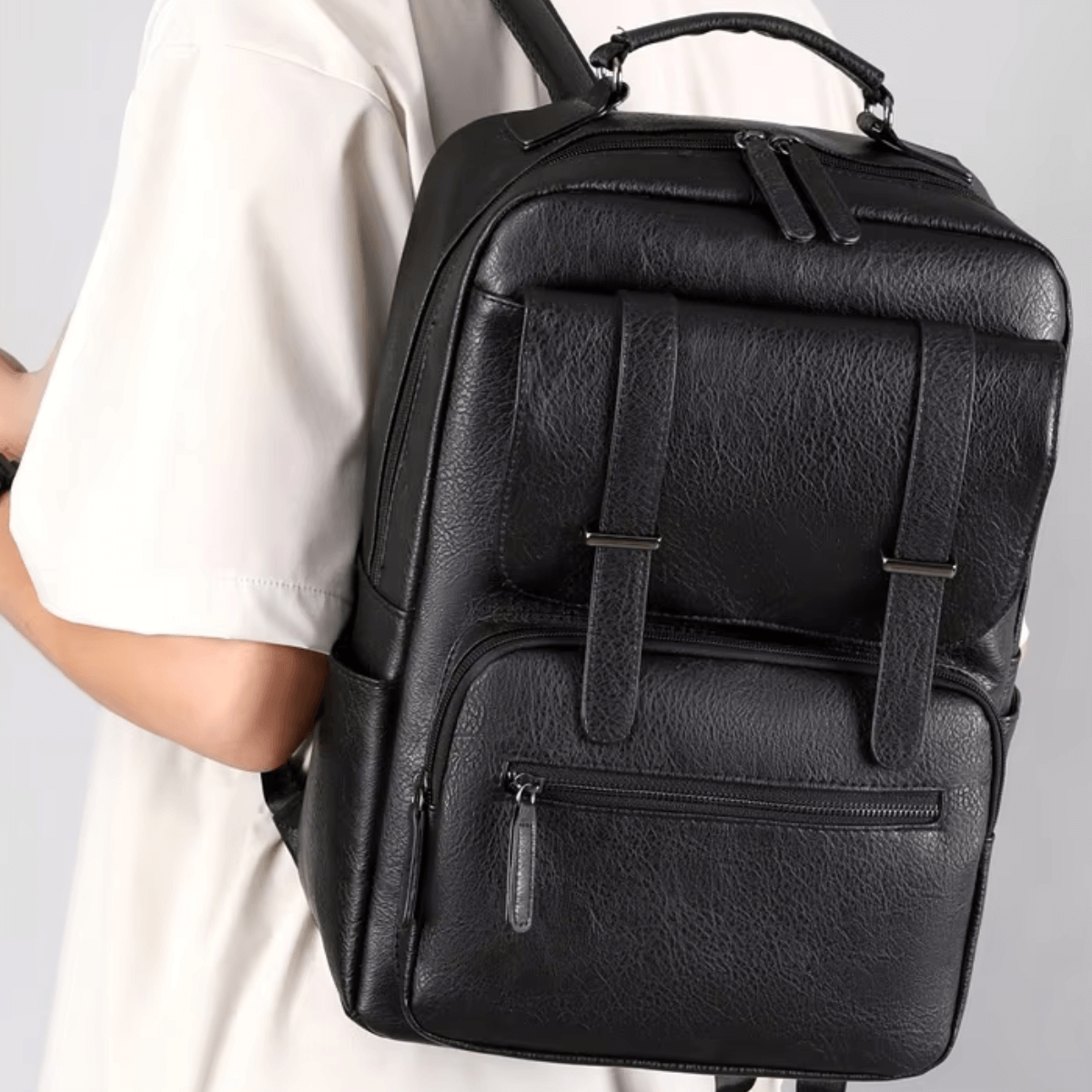 mochila em couro masculina regalia viriati